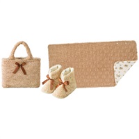 マイクロファイバー ルームシューズ・バッグ・4ウェイケットセット