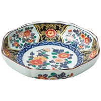 染錦金彩紋 八寸盛皿