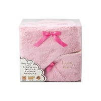 マイクロファイバー ルームシューズ・バッグ・4ウェイケットセット ピンク